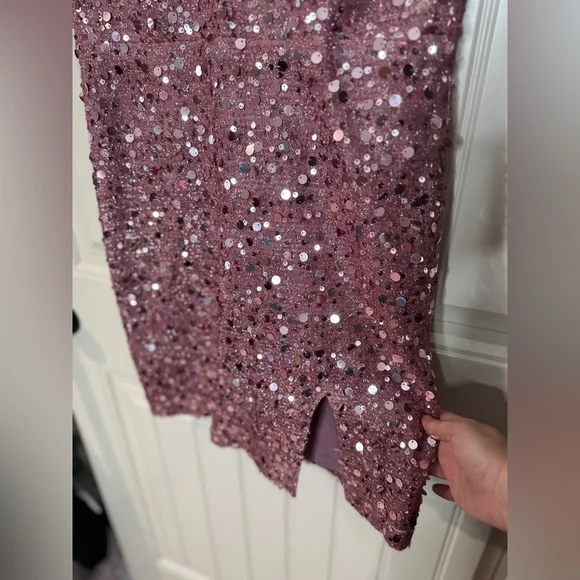 2/for $20 🪩 DEAR MOON Blush Pink Sequin Mini Dress 💓 (Size 13) - Picture 5 of 9